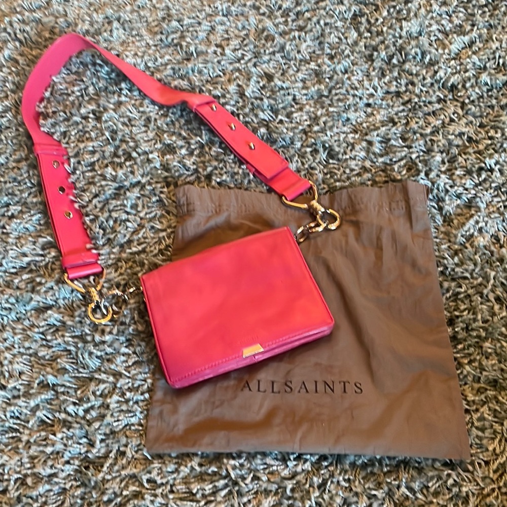 Pink All Saints purse